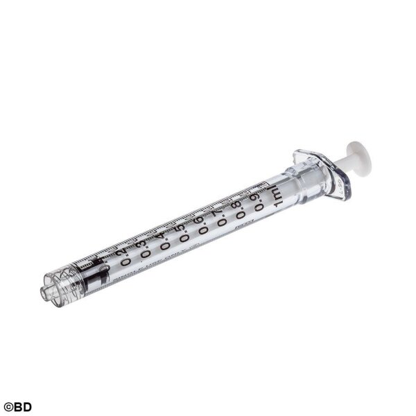 Spritzen Plastipak BD | 1 ml | Luer-Lock | Spritze zentrisch | 100 Stück