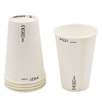 Trinkbecher aus Papier, 200 ml, weiß VE = 100 Stck. /