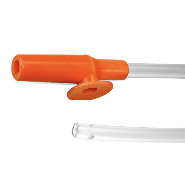 Einmal-Absaugkatheter Ch. 16 orange, für Tracheostomietuben mit K-Ventil  VE = 500 Stck.