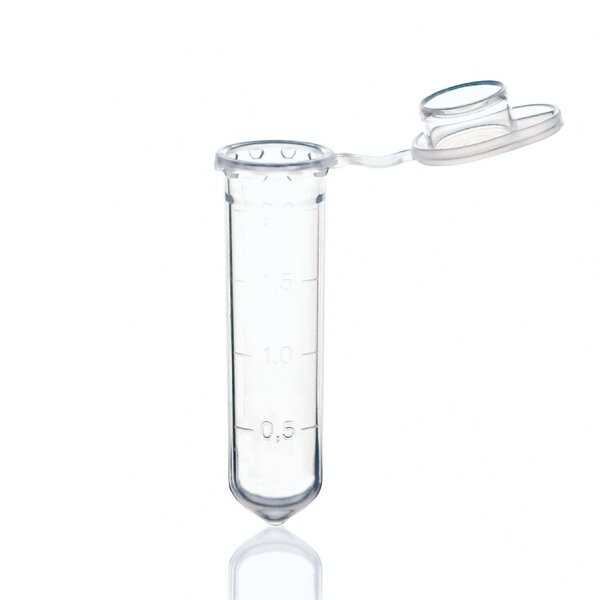 Einmal-Reaktionsgefäß, PP, unsteril, 2,0 ml, transparent, mit Deckel VE = 500 Stck.