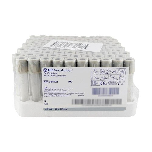Vacutainer Röhrchen für Glukose und Laktat-Best. 4 ml | 75 x 13mm | grau | 100 Stück