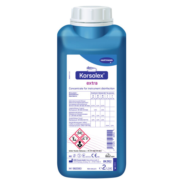 Korsolex extra | Instrumentendesinfektion | viruzid | 2 Liter Flasche
