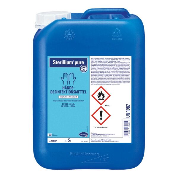 Sterillium pure | Händedesinfektion | biozid | 5 Liter Kanister