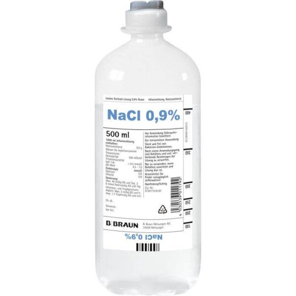 isoton. Kochsalzlösung Infusionslösung | 0,9% | Braun Ecoflac plus | 10 x 250 ml Plastikflasche