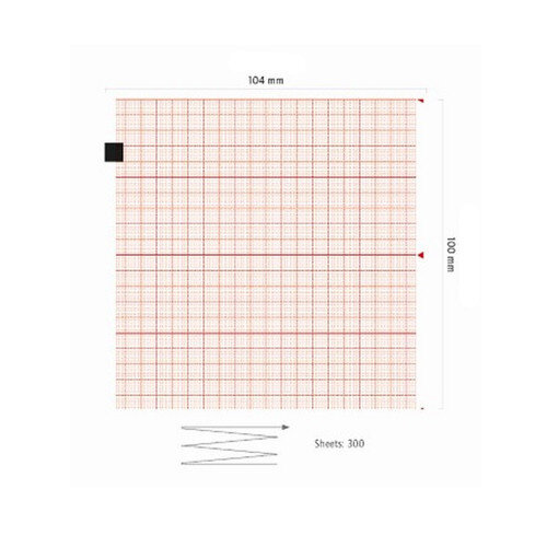 EKG-Papier Siemens Cardiostat 31 / 31S | #9390477 | 104 x 100mm | 10 x 300 Blatt