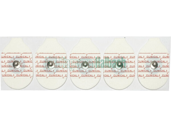EKG-Klebeelektroden Clinical S33ST | Schaumstoff | Festgel | Druckknopf | 51 x 33 mm | 60 Stück