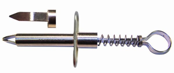 Zeckenzange flach mit Griff | ca. 8,5 cm | 1 Stück