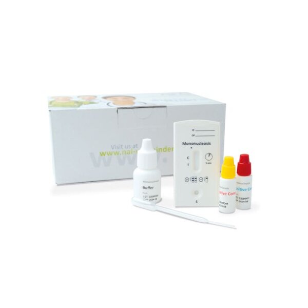 Mononukleose EBV Antikörpertest  - NADAL | Nachweis von heterophilen Antikörpern | 5 Testkassetten