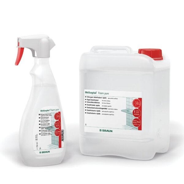 Meliseptol Foam pure | Flächendesinfektion f. alkoholempf. Materialien | 750 ml Flasche