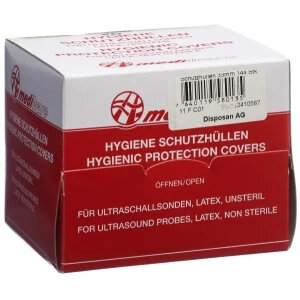 Kondome / Schutzhüllen für Sonden | 32mmQ | 144 Stück in der Spenderbox