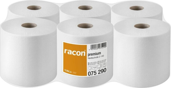 Toilettenpapier racon comfort | 2-lagig | hochweiß | Recycling | 8 Rollen á  250 Blatt