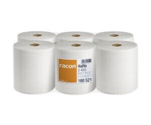 Handtuchrollen Racon comfort | weiß | 19cm x 320m | 1-lagig | 6 Rollen