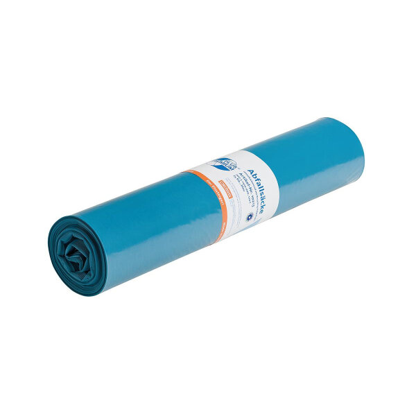 Müllbeutel | HDPE 120Liter | blau | 29mµ | 70 x 110 cm (404042) | 25 Stück / 1 Rolle