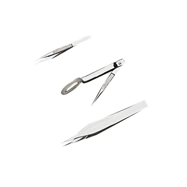 Pinzette Splitterpinzette 9 cm | gerieft | 1 Stück
