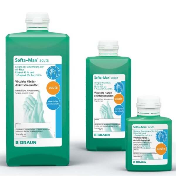 Softa-Man acute | Händedesinfektion | 100ml Kittelflasche
