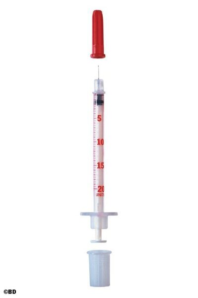 BD Micro-Fine+ Insulinspritzen 0,5 ml, U-40, mit Kanüle 0,30 x 8 mm (100 Stck.)