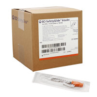 BD SafetyGlide Insulinspritzen 1 ml mit Kanüle 0,33...