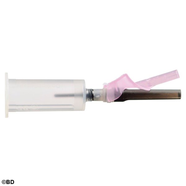 BD Vacutainer Eclipse Sicherheitskanülen 22 G x 1 1/4, 0,7 x 32 mm (100 Stck.) mit Halter (Pre-Attached), steril
