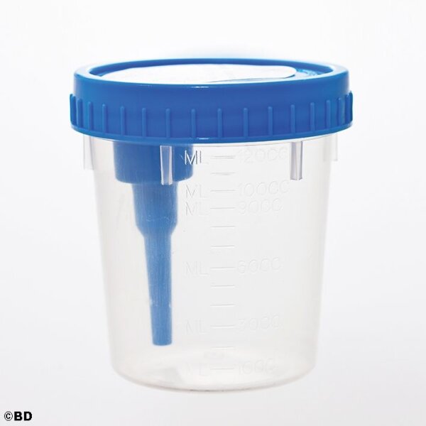 BD Vacutainer Urinbecher aus PP mit Transfereinheit 120 ml (200 Stck.)