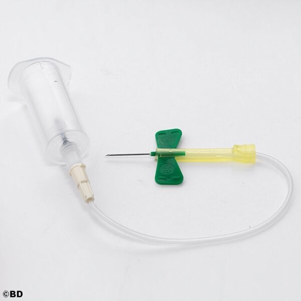 Vacutainer Pre-Attached Safety-Lock | G21 | 3/4 | grün | 18 cm Schlauch | 25 Stück