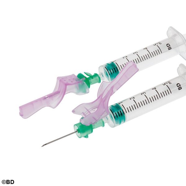 BD Eclipse Sicherheitsinjektionskanülen, 21 G x 1, 0,80 x 25 mm (100 Stck.) dünnwandig
