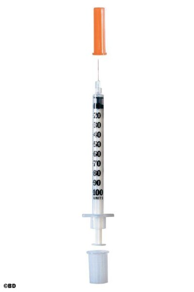 Spritzen BD Micro-Fine+ Insulin U-100 | 1ml | mit Kanülen 0,33 x 12,7 mm | 100 Stück