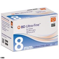 Kanüle BD Ultra-Fine Pen-Nadeln | 31 G 0,25 x 8 mm |...