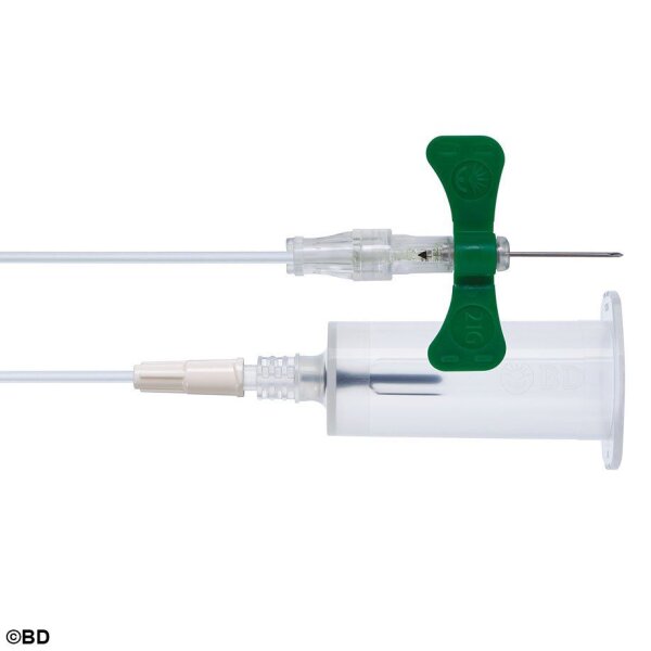 BD Vacutainer Push Button Blutentnahme- -zur Zeit nicht lieferbar-/ Alternative: BEC 368654  set 21 G x 3/4 (20 Stck.)  30,5 cm Schlauchlänge, steril, grün