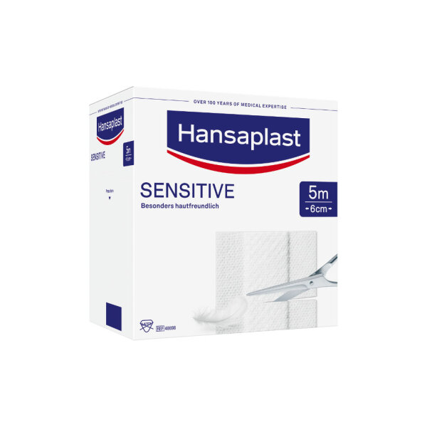 BDF Hansaplast sensitiv 5m x 6 cm | weiß (48698) | 1 Stück