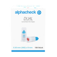 alphacheck DUAL Sicherheits-Pen-Nadeln 30 G x 8 mm (100...