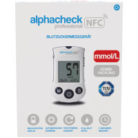 alphacheck professional NFC Blutzuckermessgerät Set...