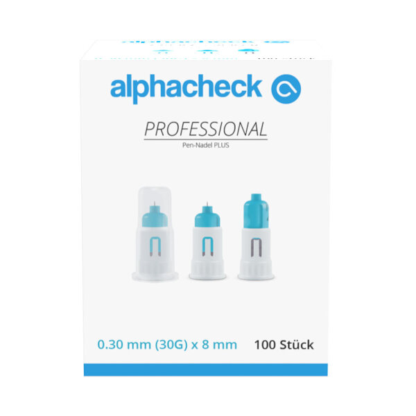 alphacheck professional Pen-Nadeln PLUS 30 G x 8 mm (100 Stck.)