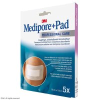 3M Medipore + Pad Fertigverband, steril, 10 x 10 cm (5...