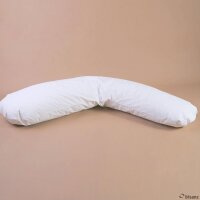 Halbmondkissen mit Bifill 135 x 35 cm, PU-Bezug...