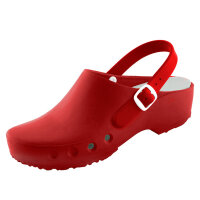 antist. ChiroClogs Classic mit Fersenriemen rot, Gr. 40