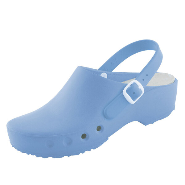 antist. ChiroClogs Classic mit Fersenriemen hellblau, Gr. 39