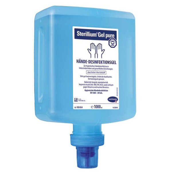 Sterillium Gel pure CleanSafe 1000 ml Händedesinfektion Flasche mit vormontierter Dosierpumpe