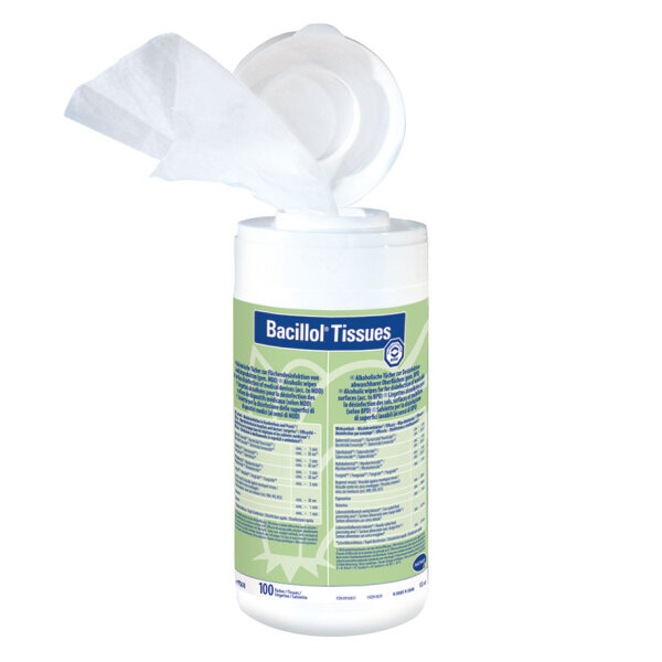 Bacillol-Tissues Desinfektionstücher Runddose | 100 Tücher