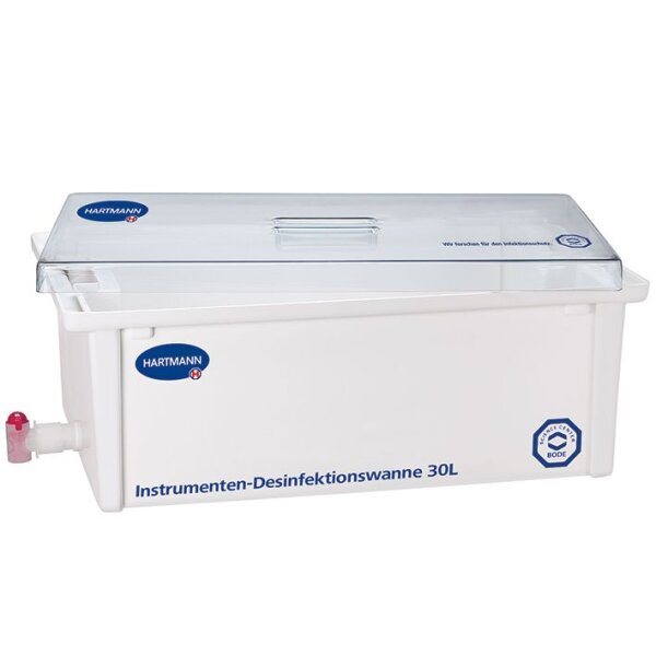 BODE Desinfektionswanne 30 Ltr. kpl. mit Siebeinsatz und Deckel inkl. Ablaufhahn