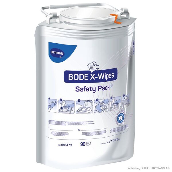 BODE X-Wipes Safety Pack Einmal-Vliestuchspender (90 Tücher)