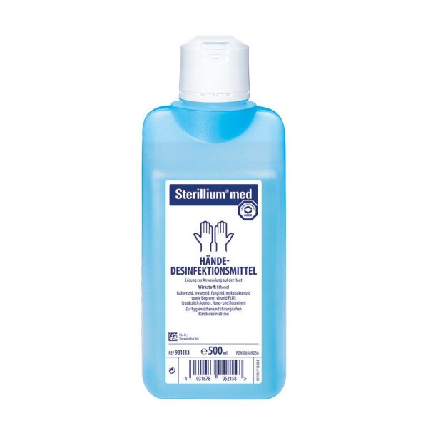Sterillium med | Händedesinfektion | begrenzt viruzid plus | 500 ml Euroflasche