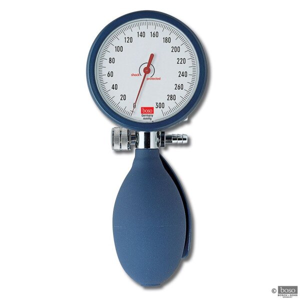 boso clinicus II Blutdruckmessgerät blau mit Hakenmanschette, Ø 60 mm