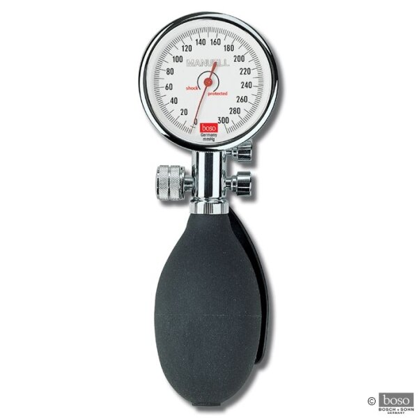 Manometer allein für Boso manuell Blutdruckmessgerät Ø 48 mm, Doppelschlauch, allein mit Druckball
