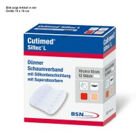 Cutimed Siltec L Schaumverband 10 x 10 cm steril (12 Stck.)