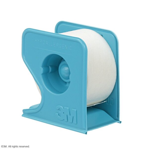 3M Micropore Vliespflaster weiß, 2,5 cm x 9,1 m (12 Stck.) mit Abroller