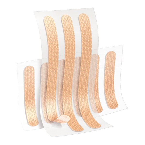 Leukoplast wound closure Strip | hautfarben | 6 Strips 6 x 38 mm / 3 Strips 6 x 75 mm