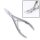 Credo Profi-Eckenzange 11,5 cm spitz rostfrei mattiert - Plastiketui
