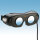 LED Nystagmusbrille schwarz Kabelversion mit Akku und Ladekabel inkl. Clip-Kopfband