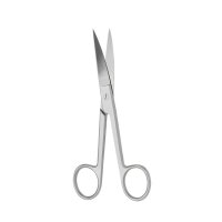 chir. Schere gebogen, spitz/spitz, 14,5 cm