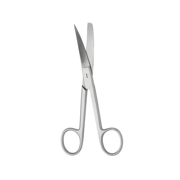 chir. Schere gebogen, spitz/stumpf, 14,5 cm